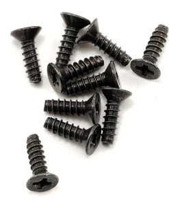 Kyosho 3x10mm Self Tapping Flat Head Phillips Screw (10)