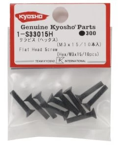 Kyosho 3x15mm Flat Head Hex Screw (10) -Kyosho sale2022 kyo1 s33015h 1