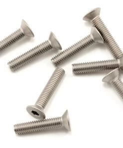Kyosho 3x15mm Titanium Flat Head Hex Screw (8)
