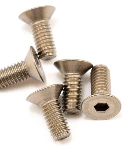 Kyosho 4x10mm Titanium Flat Head Hex Screw (5)