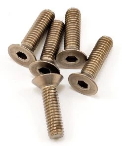 Kyosho 4x15mm Titanium Flat Head Hex Screw (5)