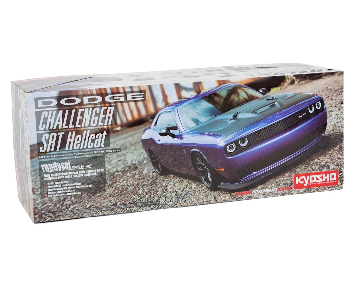 Kyosho EP Fazer Mk2 FZ02L 2015 Dodge SRT Challenger Hellcat ReadySet (Purple) w/Syncro KT-231P Radio 9 Kyosho EP Fazer Mk2 FZ02L 2015 Dodge SRT Challenger Hellcat ReadySet (Purple) w/Syncro KT-231P Radio - Image 7
