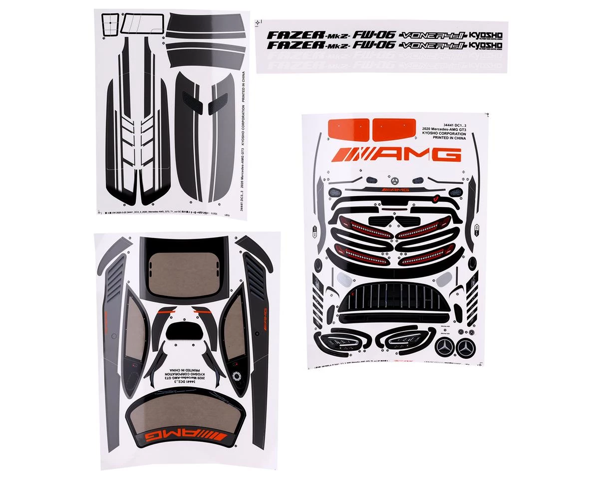 Kyosho 2020 Mercedes AMG GT3 Body Set (Clear) 6 Kyosho 2020 Mercedes AMG GT3 Body Set (Clear) - Image 4