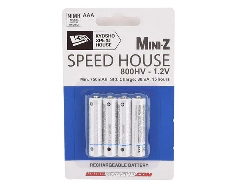 Kyosho Speed House Mini-Z AAA NiMh Batteries (800HV) (4) 3 Kyosho Speed House Mini-Z AAA NiMh Batteries (800HV) (4)