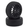 Kyosho Fazer Pre-Mounted Sedan Tires w/15 Spoke Wheels (2) (Black) (12mm Hex) -Kyosho sale2022 kyofath702bkm