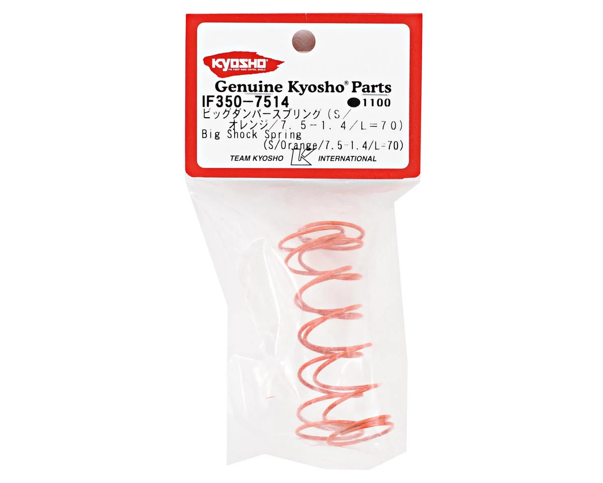 Kyosho 70mm Big Bore Front Shock Spring (Orange) (2) 4 Kyosho 70mm Big Bore Front Shock Spring (Orange) (2) - Image 2