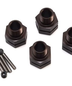 Kyosho 17mm Hex Wheel Hubs (Gun Metal) (4) (11mm Offset)