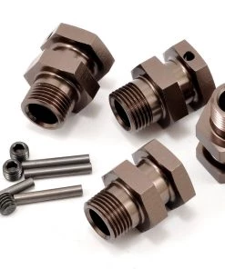 Kyosho 14mm Extended Wheel Hub Set (Gunmetal) (4)