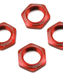 Kyosho 17mm 1/8 Serrated Wheel Nut (Red) (4)
