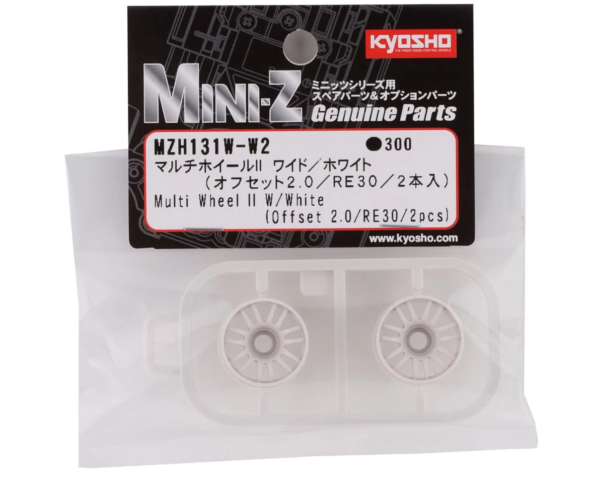 Kyosho Mini-Z Rays RE30 Multi Wheel II (White) (2) (Wide/+2.0 Offset) 5 Kyosho Mini-Z Rays RE30 Multi Wheel II (White) (2) (Wide/+2.0 Offset) - Image 3