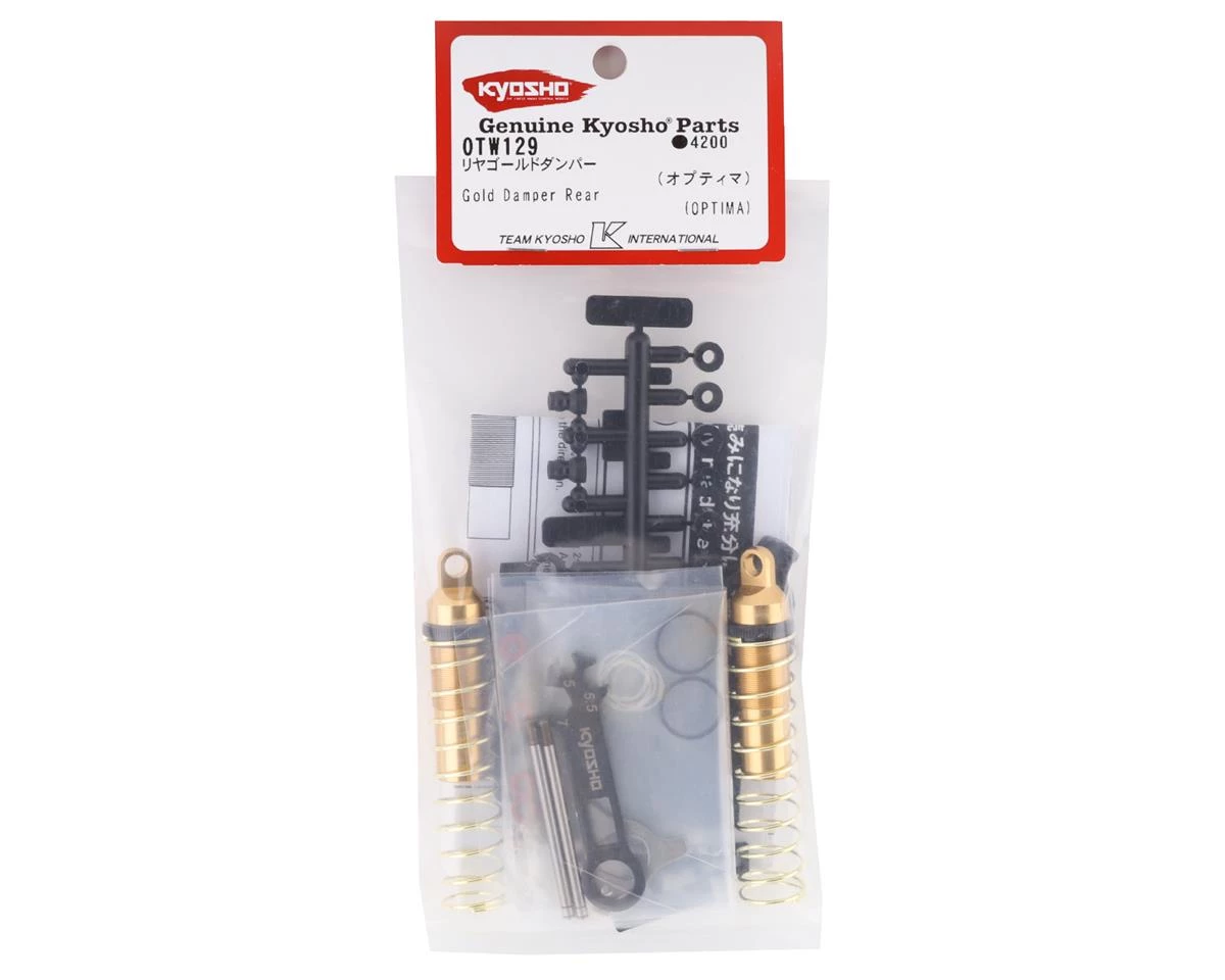 Kyosho Optima/Javelin Rear Shock Set (Gold) 4 Kyosho Optima/Javelin Rear Shock Set (Gold) - Image 2