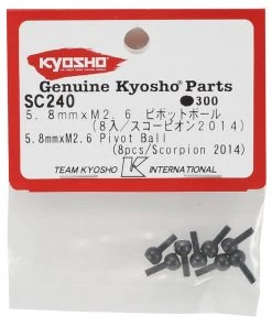 Kyosho 5.8mm x M2.6 Pivot Ball (8) -Kyosho sale2022 kyosc240 1
