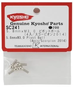 Kyosho 5.8mm x M3.0 Pivot Ball (4) -Kyosho sale2022 kyosc241 1
