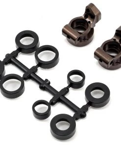 Kyosho V2 0.5° Aluminum Rear Hub Carrier Set (Gunmetal)