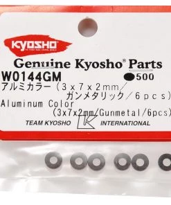 Kyosho 3x7x2mm Aluminum Washer (Gun Metal) (6) -Kyosho sale2022 kyow0144gm 1