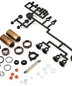 Kyosho 30mm Velvet Coated Triple Cap Threaded Big Bore Front Shock (Gunmetal)