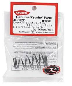 Kyosho Medium Length Big Bore Front Shock Spring Set (Yellow/Hard) (2) -Kyosho sale2022 kyoxgs022 1
