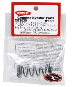 Kyosho Medium Length Big Bore Front Shock Spring Set (White/Medium Soft) (2) -Kyosho sale2022 kyoxgs025 1